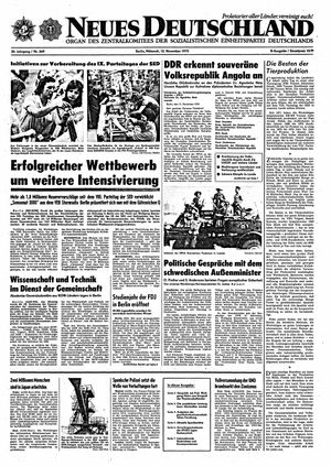 Neues Deutschland Online-Archiv vom 12.11.1975