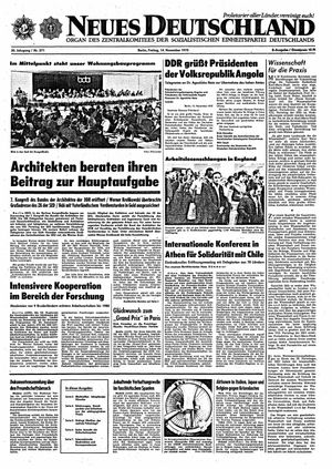 Neues Deutschland Online-Archiv vom 14.11.1975