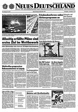 Neues Deutschland Online-Archiv vom 24.11.1975