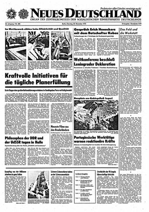 Neues Deutschland Online-Archiv vom 25.11.1975