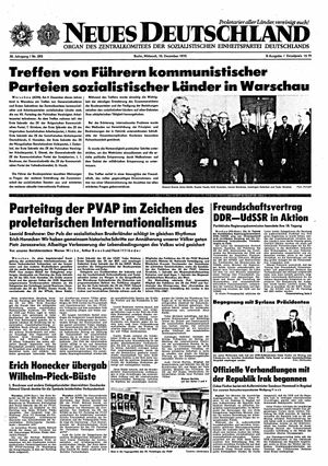Neues Deutschland Online-Archiv vom 10.12.1975