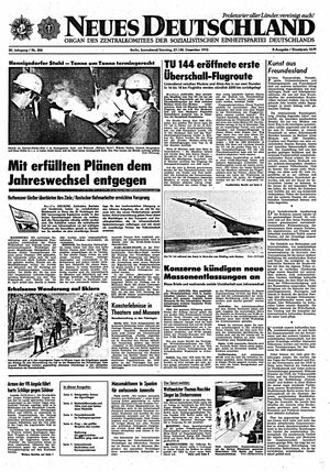 Neues Deutschland Online-Archiv vom 27.12.1975