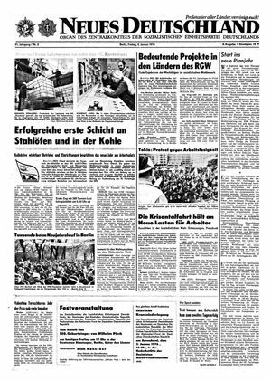 Neues Deutschland Online-Archiv vom 02.01.1976
