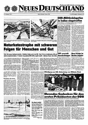 Neues Deutschland Online-Archiv vom 05.01.1976