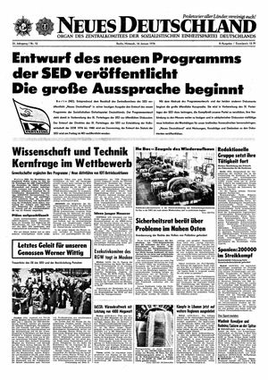 Neues Deutschland Online-Archiv vom 14.01.1976