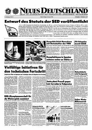 Neues Deutschland Online-Archiv vom 16.01.1976