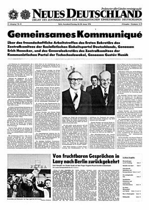 Neues Deutschland Online-Archiv vom 24.01.1976