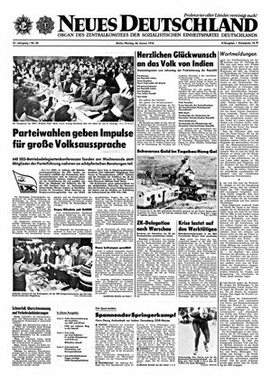 Neues Deutschland Online-Archiv on Jan 26, 1976