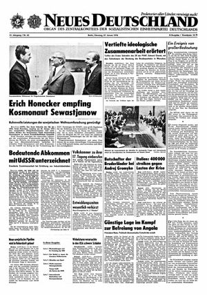 Neues Deutschland Online-Archiv on Jan 27, 1976