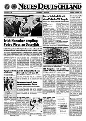 Neues Deutschland Online-Archiv vom 04.02.1976