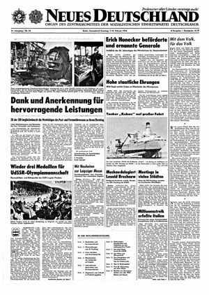 Neues Deutschland Online-Archiv vom 07.02.1976