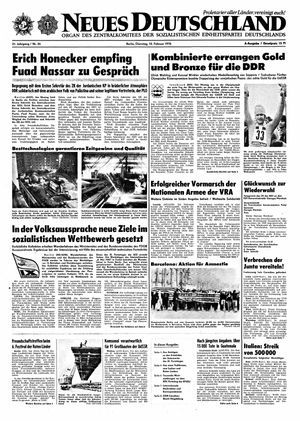 Neues Deutschland Online-Archiv on Feb 10, 1976