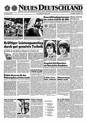 Neues Deutschland Online-Archiv vom 11.02.1976