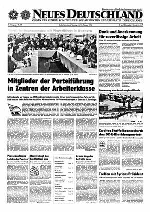 Neues Deutschland Online-Archiv vom 14.02.1976