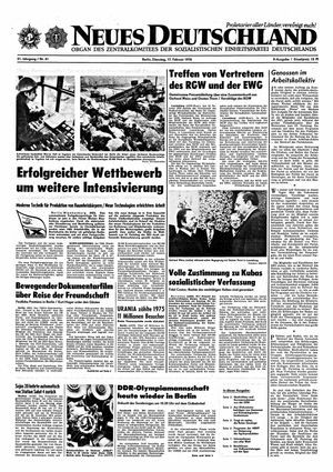 Neues Deutschland Online-Archiv vom 17.02.1976