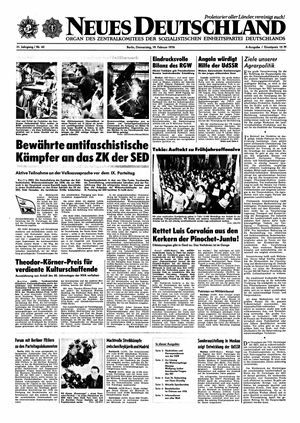 Neues Deutschland Online-Archiv vom 19.02.1976