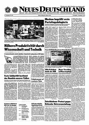 Neues Deutschland Online-Archiv vom 20.02.1976