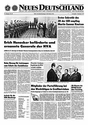 Neues Deutschland Online-Archiv vom 21.02.1976