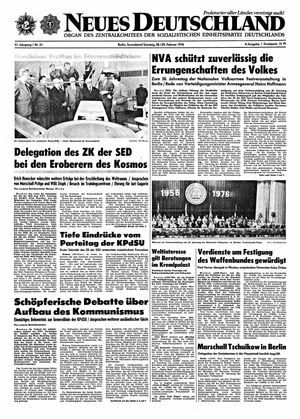 Neues Deutschland Online-Archiv vom 28.02.1976