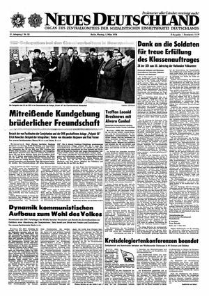 Neues Deutschland Online-Archiv vom 01.03.1976