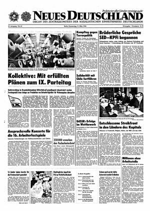 Neues Deutschland Online-Archiv on Mar 11, 1976