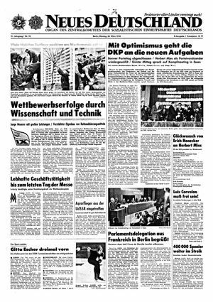 Neues Deutschland Online-Archiv vom 22.03.1976