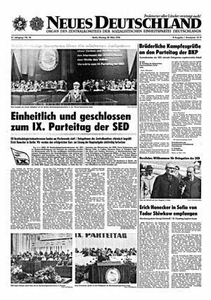 Neues Deutschland Online-Archiv vom 29.03.1976