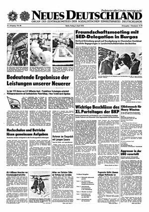 Neues Deutschland Online-Archiv vom 02.04.1976