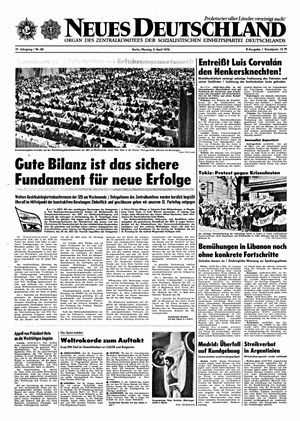 Neues Deutschland Online-Archiv vom 05.04.1976