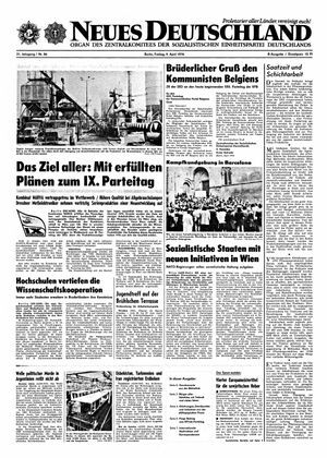 Neues Deutschland Online-Archiv vom 09.04.1976