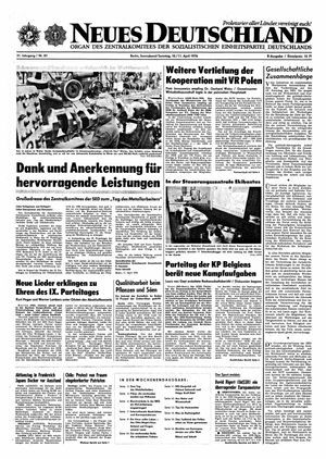 Neues Deutschland Online-Archiv vom 10.04.1976