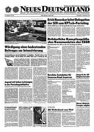 Neues Deutschland Online-Archiv vom 12.04.1976