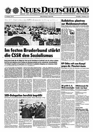 Neues Deutschland Online-Archiv vom 13.04.1976