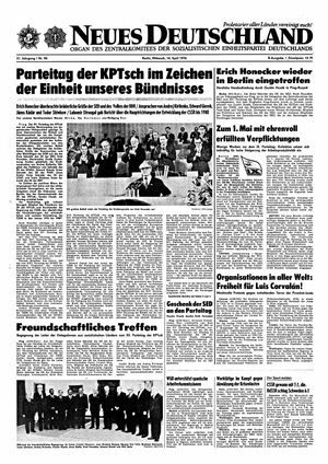 Neues Deutschland Online-Archiv vom 14.04.1976