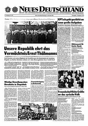 Neues Deutschland Online-Archiv vom 17.04.1976