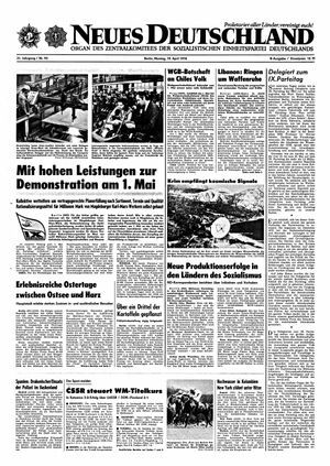 Neues Deutschland Online-Archiv on Apr 19, 1976
