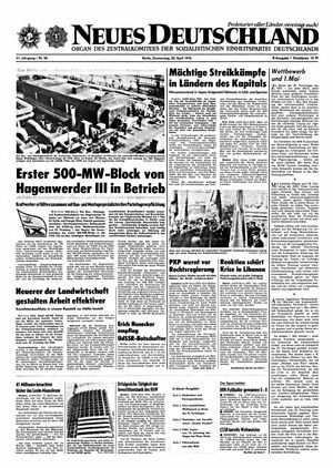 Neues Deutschland Online-Archiv vom 22.04.1976
