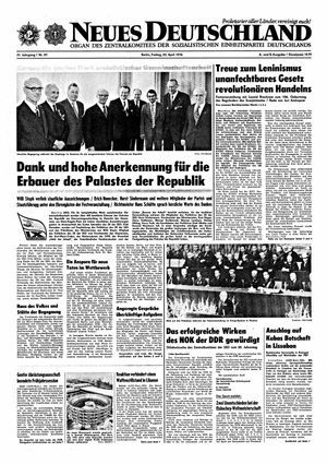 Neues Deutschland Online-Archiv vom 23.04.1976