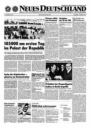 Neues Deutschland Online-Archiv vom 26.04.1976
