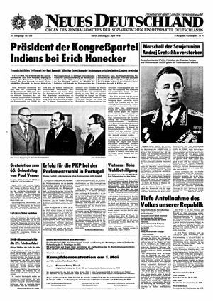 Neues Deutschland Online-Archiv vom 27.04.1976