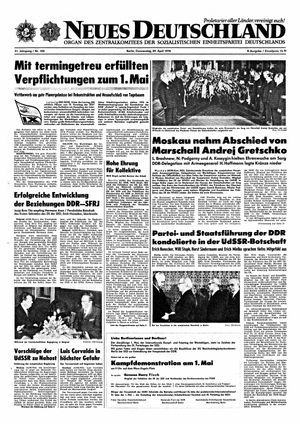 Neues Deutschland Online-Archiv vom 29.04.1976