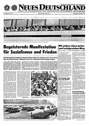 Neues Deutschland Online-Archiv vom 03.05.1976
