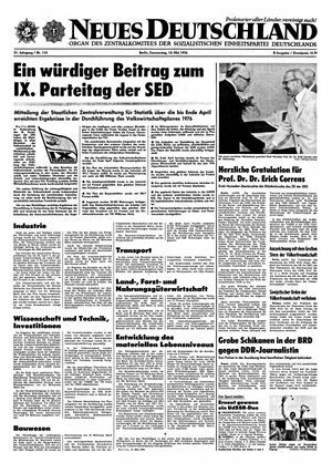 Neues Deutschland Online-Archiv on May 13, 1976