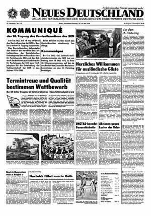 Neues Deutschland Online-Archiv vom 15.05.1976