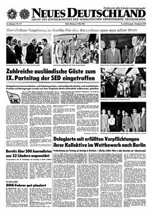 Neues Deutschland Online-Archiv vom 17.05.1976