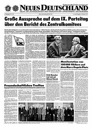 Neues Deutschland Online-Archiv vom 20.05.1976