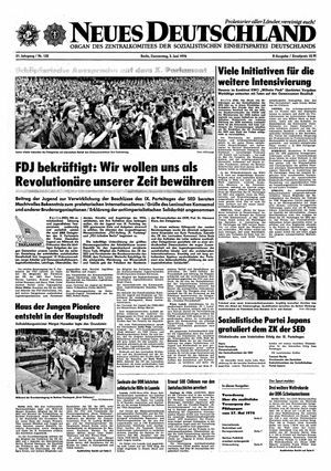 Neues Deutschland Online-Archiv vom 03.06.1976