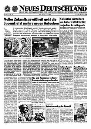 Neues Deutschland Online-Archiv vom 08.06.1976
