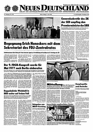 Neues Deutschland Online-Archiv vom 11.06.1976
