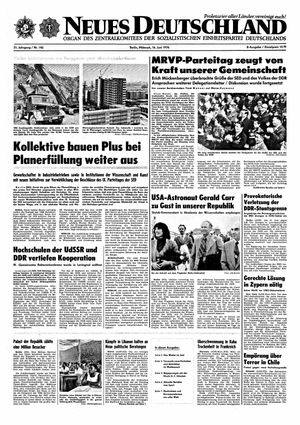 Neues Deutschland Online-Archiv vom 16.06.1976